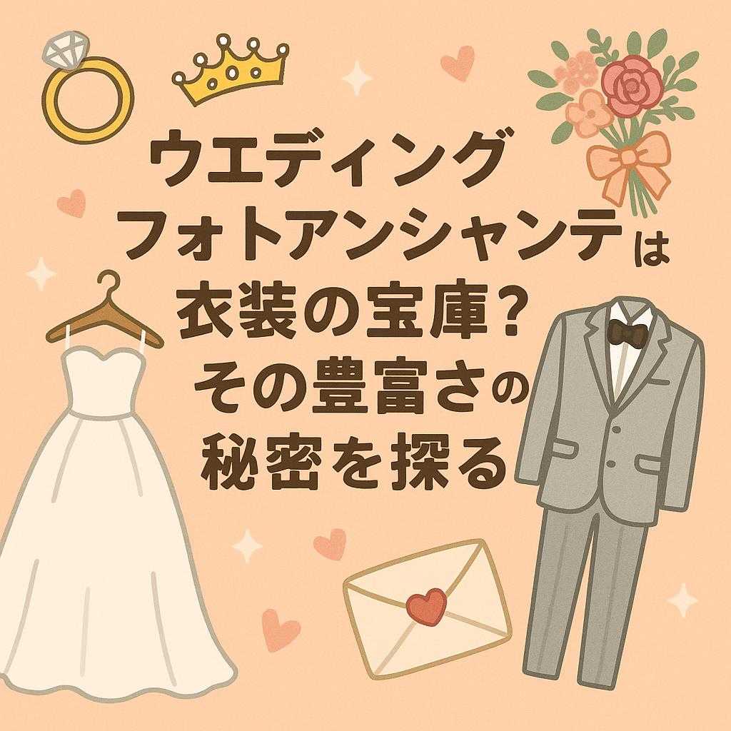 ウエディングフォトアンシャンテは衣装の宝庫？その豊富さの秘密を探る