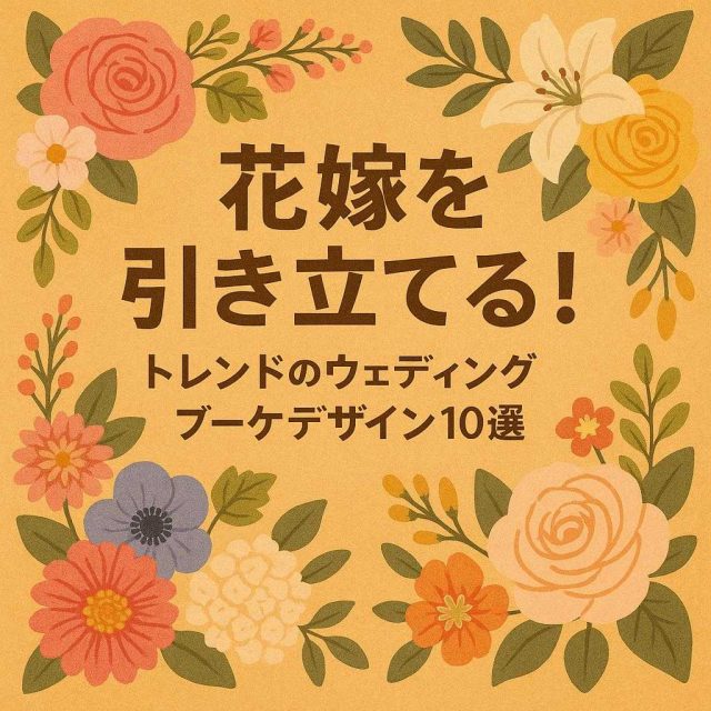 花嫁を引き立てる！トレンドのウェディングブーケデザイン10選