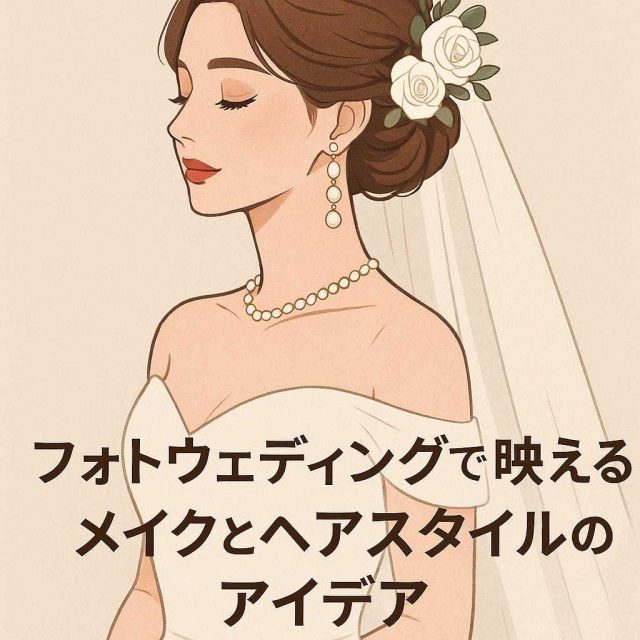 フォトウェディングで映えるメイクとヘアスタイルのアイデア