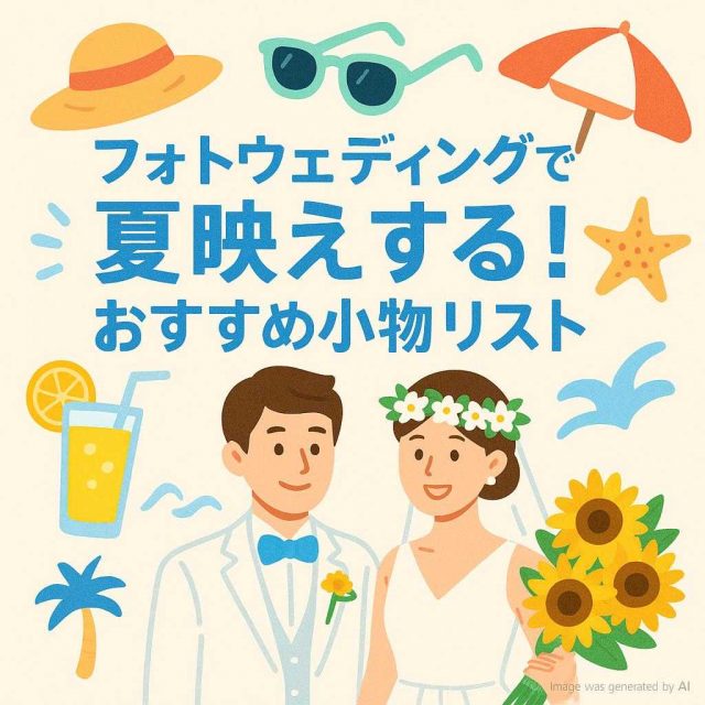 フォトウェディングで夏映えする！おすすめ小物リスト