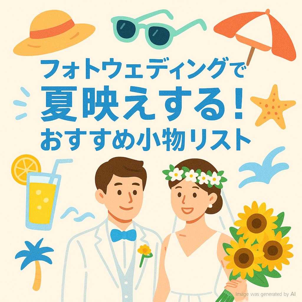 フォトウェディングで夏映えする！おすすめ小物リスト
