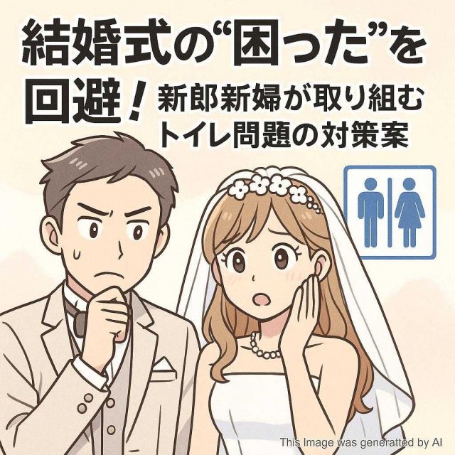 結婚式の”困った”を回避！新郎新婦が取り組むトイレ問題の対策案