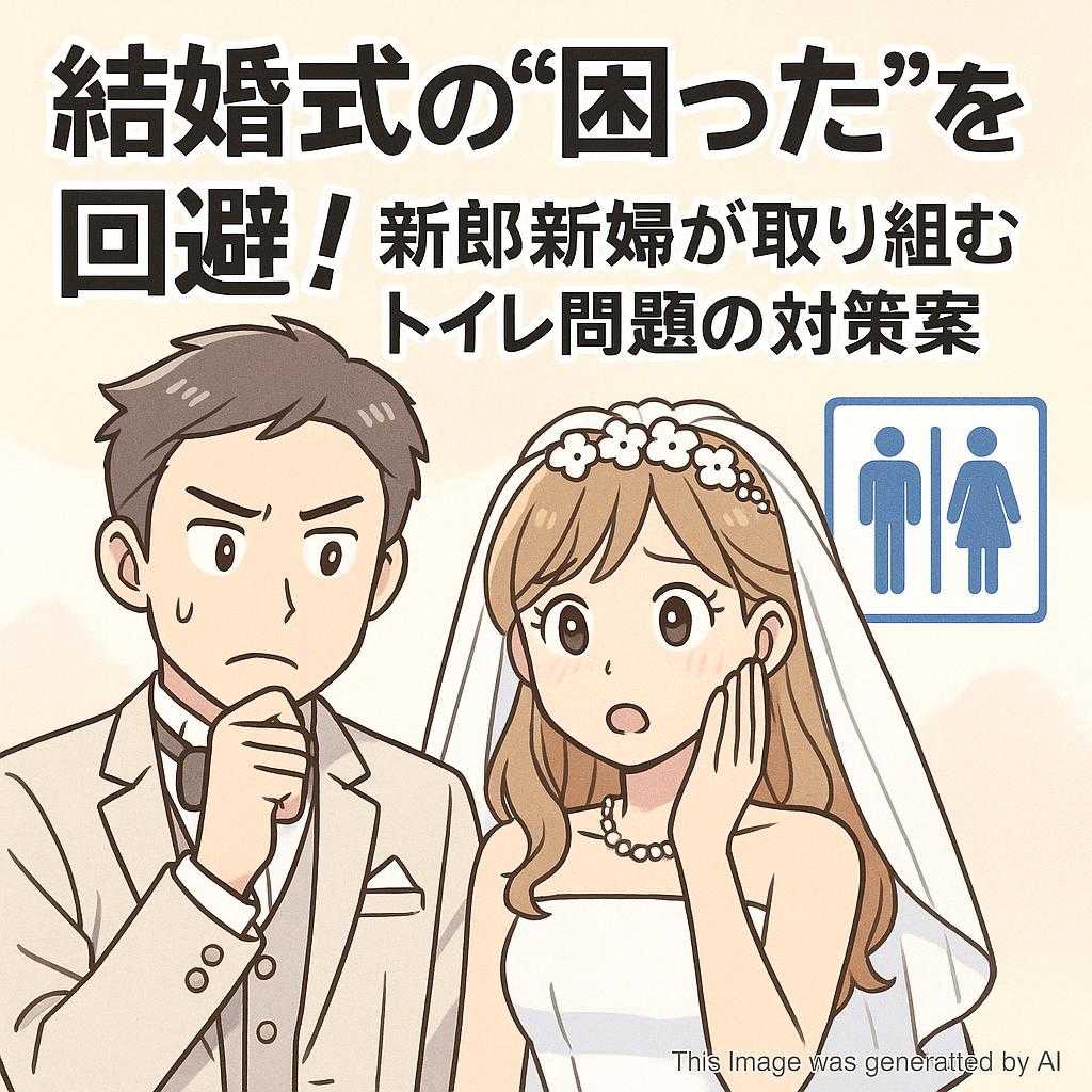 結婚式の"困った"を回避！新郎新婦が取り組むトイレ問題の対策案