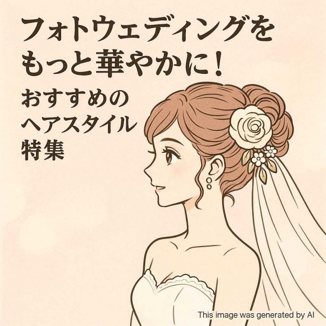 フォトウェディングをもっと華やかに！おすすめのヘアスタイル特集