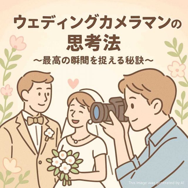 ウェディングカメラマンの思考法〜最高の瞬間を捉える秘訣〜