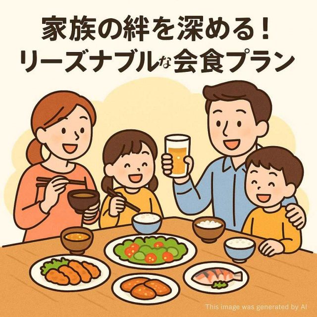 家族の絆を深める！リーズナブルな会食プラン