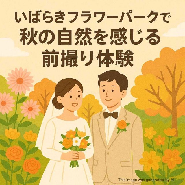 いばらきフラワーパークで秋の自然を感じる前撮り体験