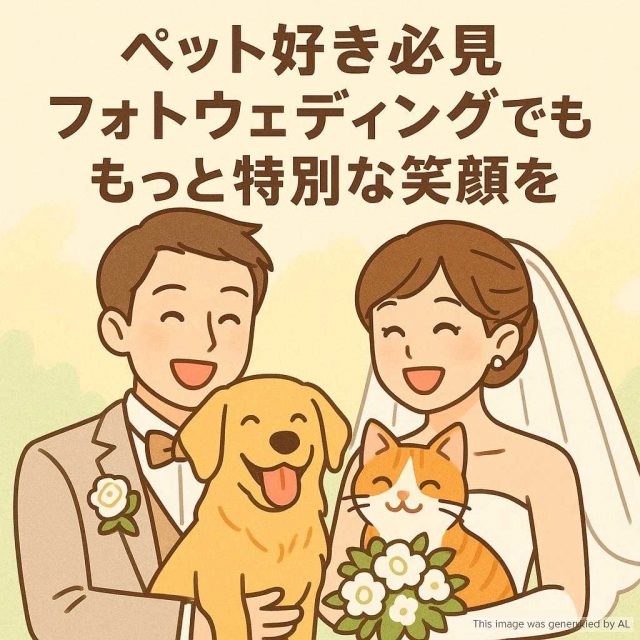 ペット好き必見 フォトウェディングでもっと特別な笑顔を