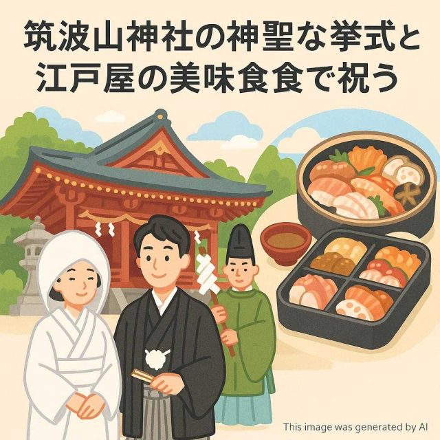 筑波山神社の神聖な挙式と江戸屋の美味会食で祝う