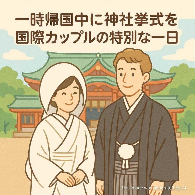 一時帰国中に神社挙式を 国際カップルの特別な一日