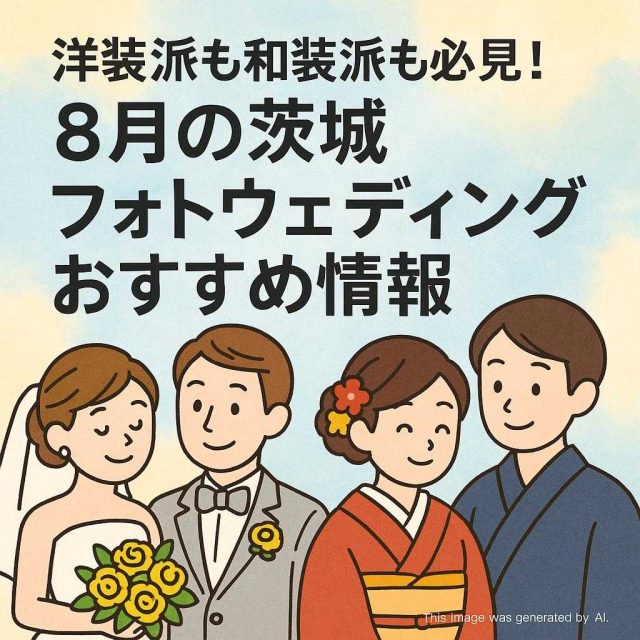 洋装派も和装派も必見！8月の茨城フォトウェディングおすすめ情報
