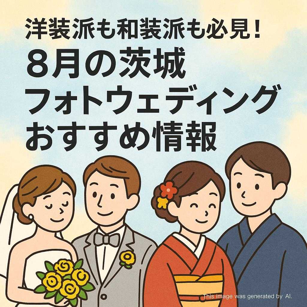 洋装派も和装派も必見！8月の茨城フォトウェディングおすすめ情報