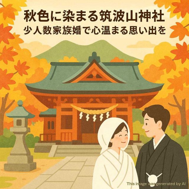 秋色に染まる筑波山神社 少人数家族婚で心温まる思い出を