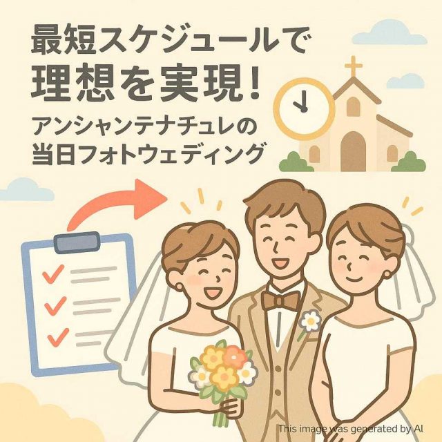 最短スケジュールで理想を実現！アンシャンテナチュレの当日フォトウェディング