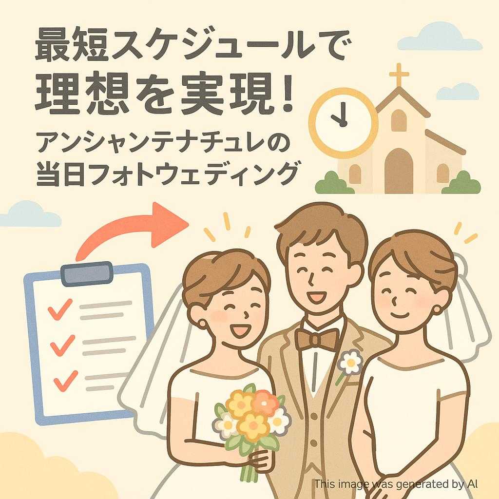 最短スケジュールで理想を実現！アンシャンテナチュレの当日フォトウェディング