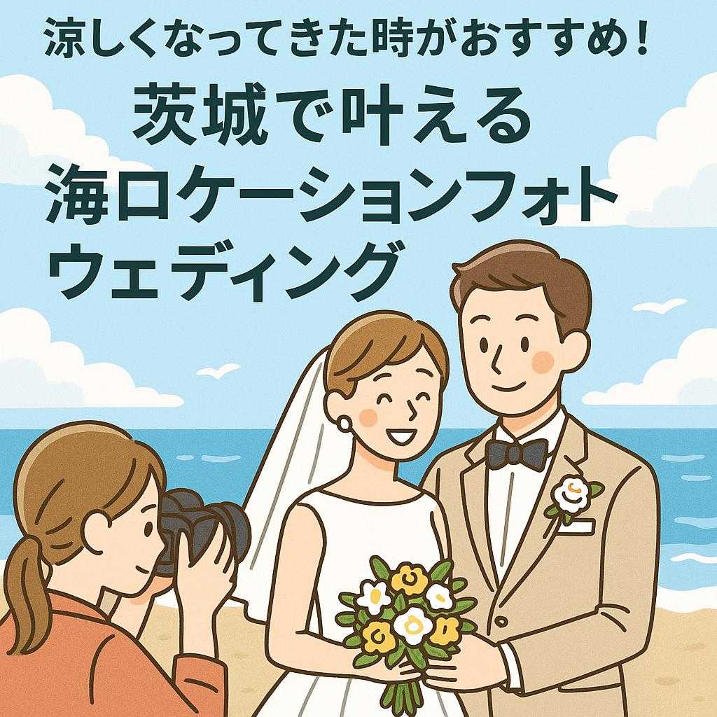 涼しくなってきた時がおすすめ！茨城で叶える海ロケーションフォトウェディング