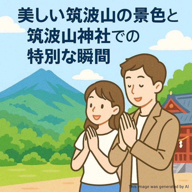 美しい筑波山の景色と筑波山神社での特別な瞬間