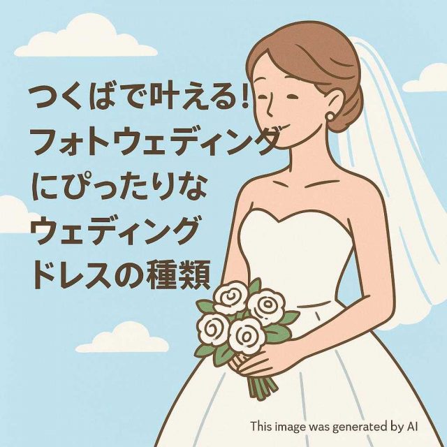 つくばで叶える！フォトウェディングにぴったりなウェディングドレスの種類