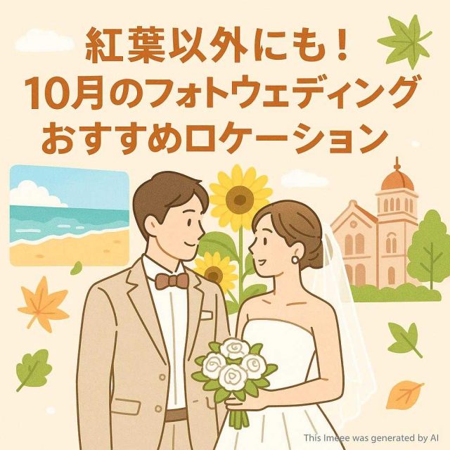 紅葉以外にも！10月のフォトウェディングおすすめロケーション