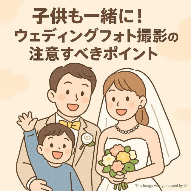 子供も一緒に！ウェディングフォト撮影時の注意すべきポイント