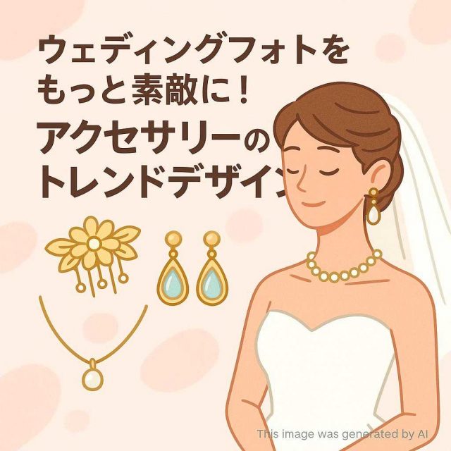 ウェディングフォトをもっと素敵に！アクセサリーのトレンドデザイン