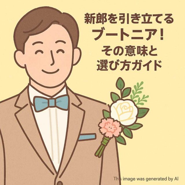 新郎を引き立てるブートニア！その意味と選び方ガイド