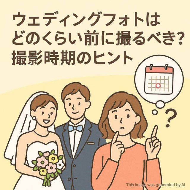 ウェディングフォトはどのくらい前に撮るべき？撮影時期のヒント