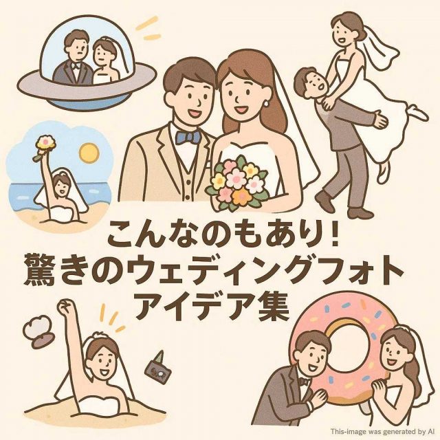 こんなのもあり！驚きのウェディングフォトアイデア集