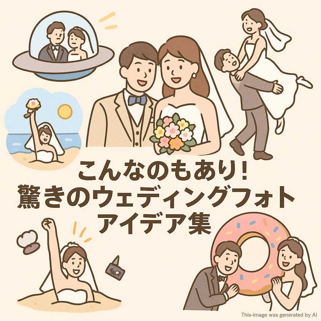 こんなのもあり！驚きのウェディングフォトアイデア集