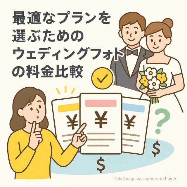 最適なプランを選ぶためのウェディングフォトの料金比較