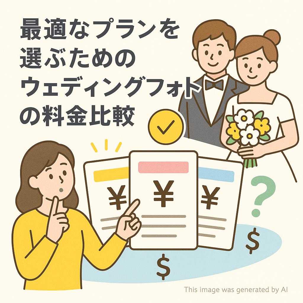 最適なプランを選ぶためのウェディングフォトの料金比較
