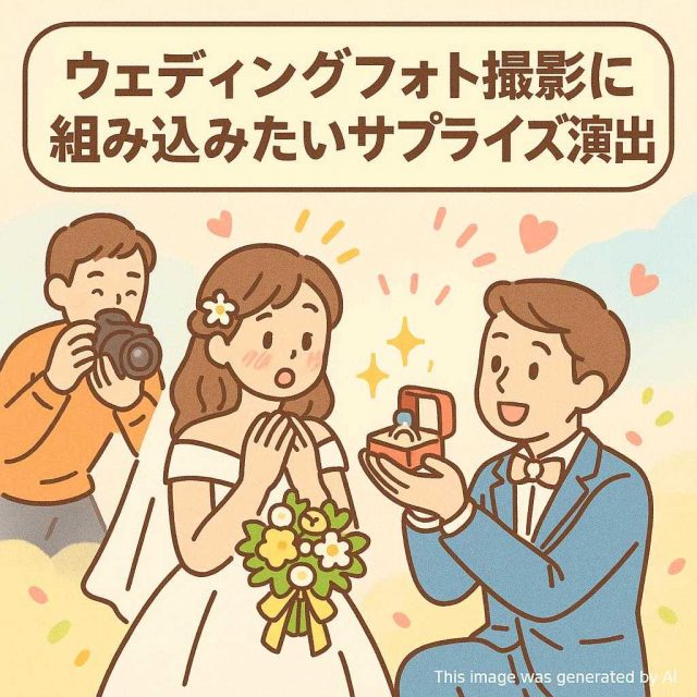 ウェディングフォト撮影に組み込みたいサプライズ演出