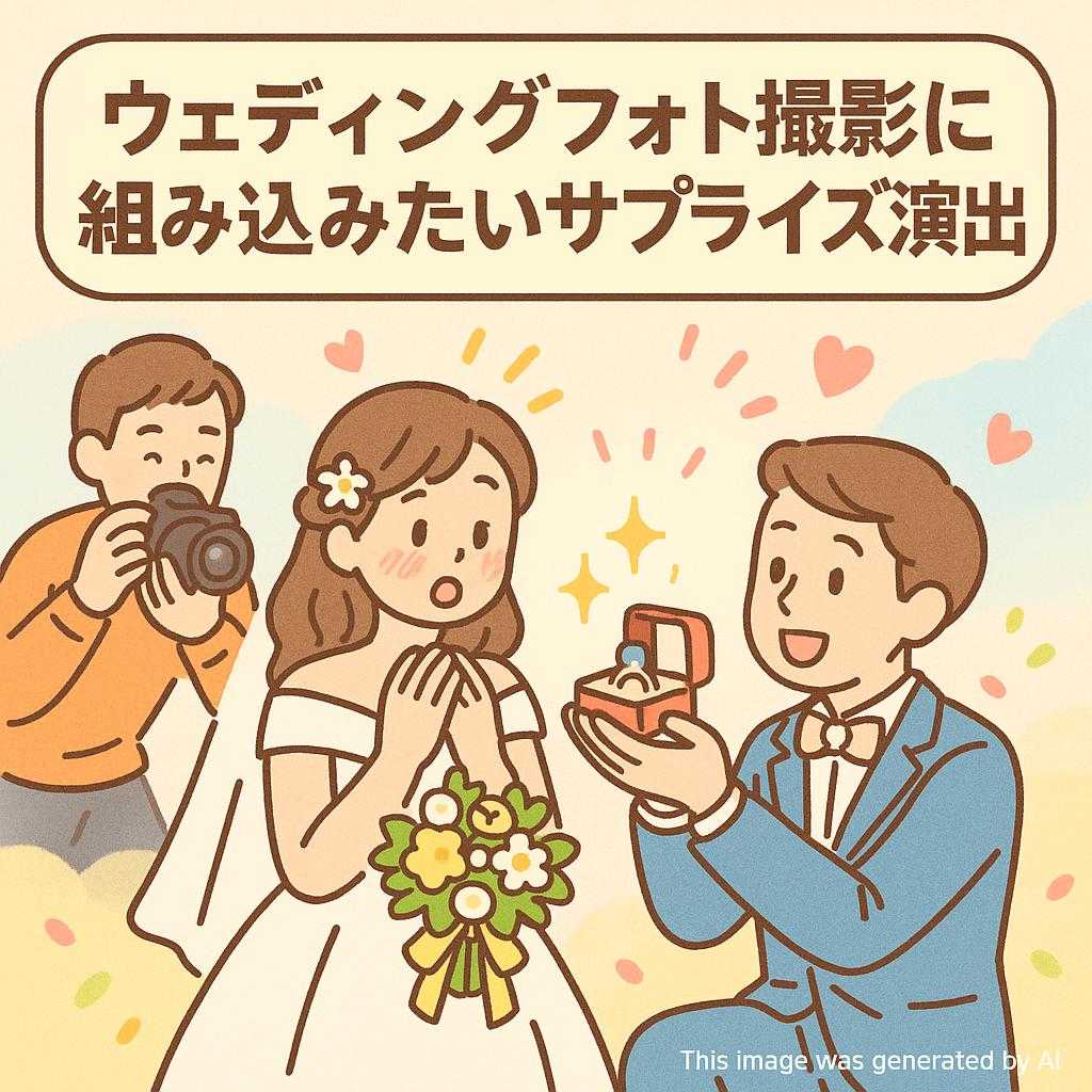 ウェディングフォト撮影に組み込みたいサプライズ演出