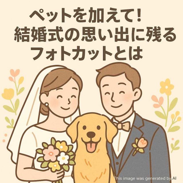 ペットを加えて！結婚式の思い出に残るフォトカットとは