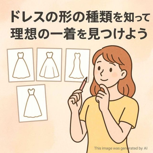 ドレスの形の種類を知って理想の一着を見つけよう