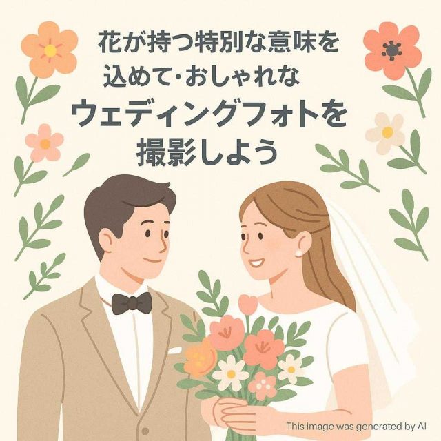 花が持つ特別な意味を込めて・おしゃれなウェディングフォトを撮影しよう