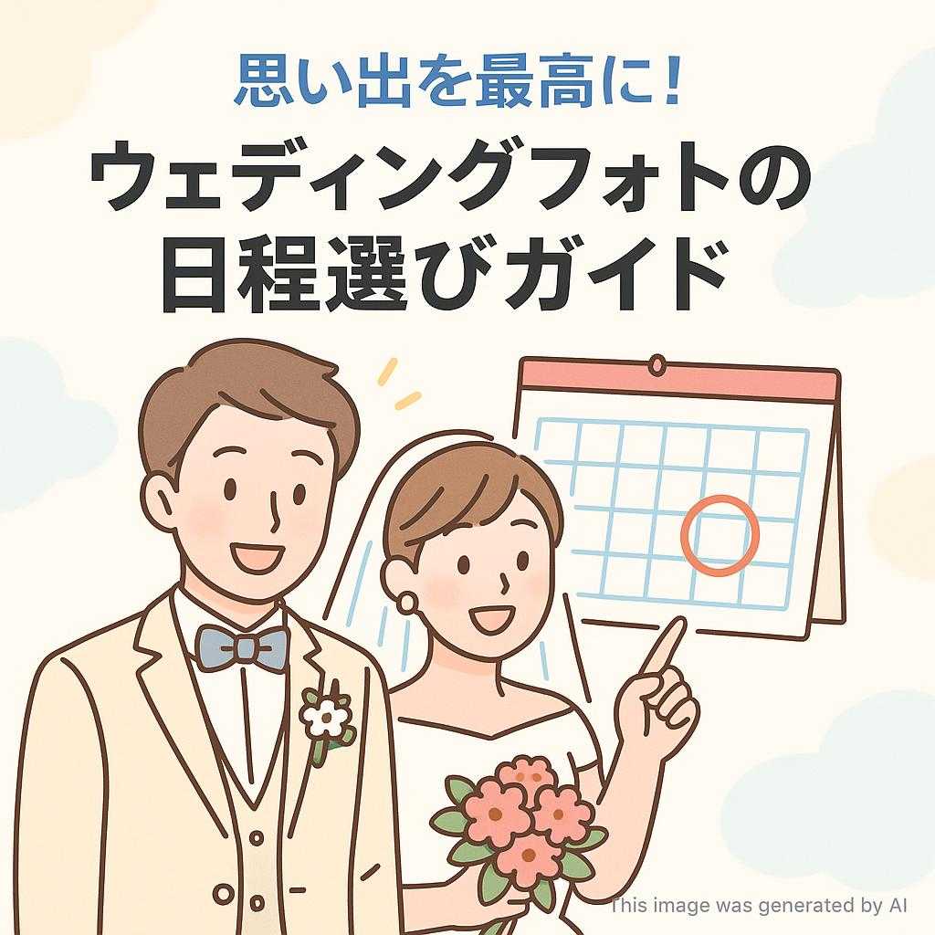 思い出を最高に！ウェディングフォトの日程選びガイド
