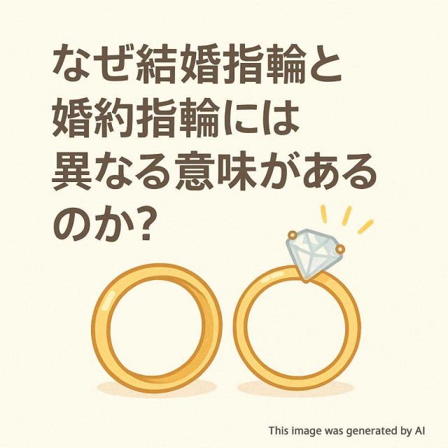 なぜ結婚指輪と婚約指輪には異なる意味があるのか？
