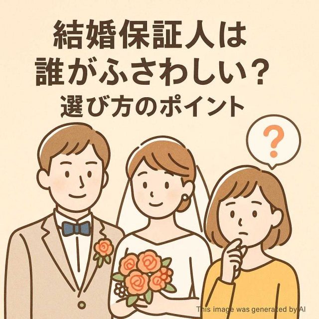 結婚保証人は誰がふさわしい？選び方のポイント