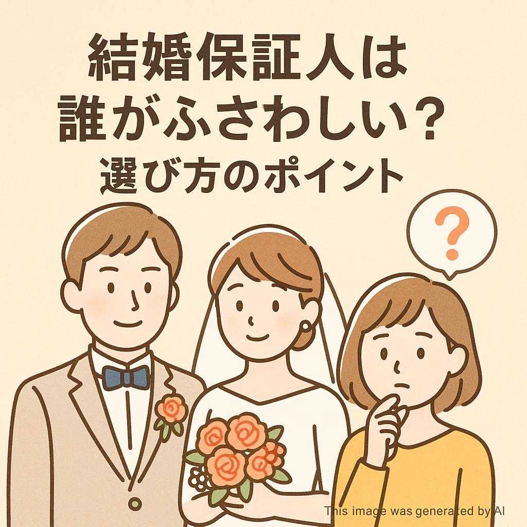 結婚保証人は誰がふさわしい？選び方のポイント