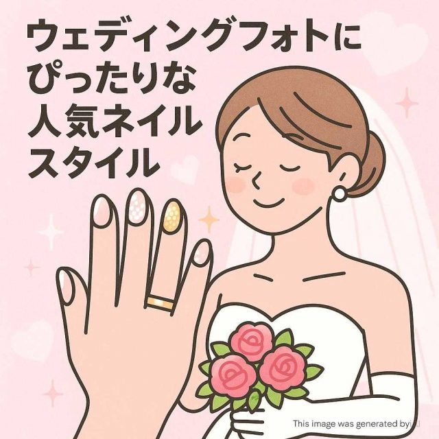 ウェディングフォトにぴったりな人気ネイルスタイル
