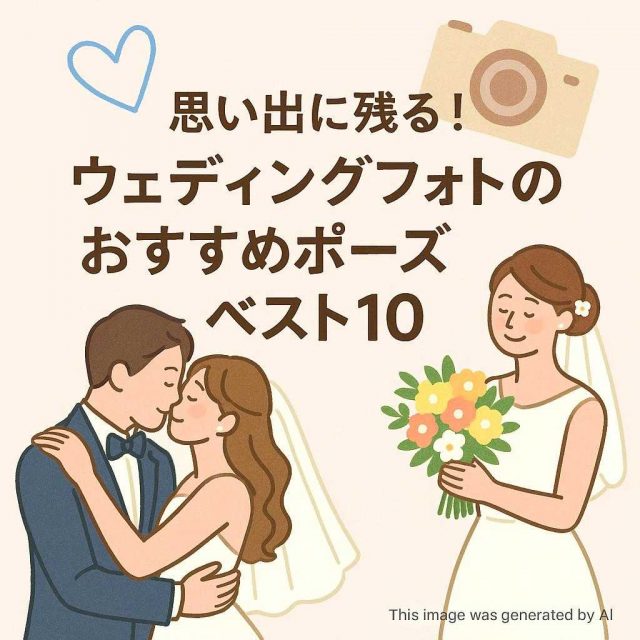 思い出に残る！ウェディングフォトのおすすめポーズベスト10
