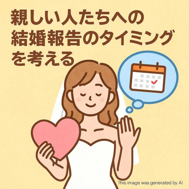 親しい人たちへの結婚報告のタイミングを考える