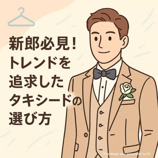 新郎必見！トレンドを追求したタキシードの選び方