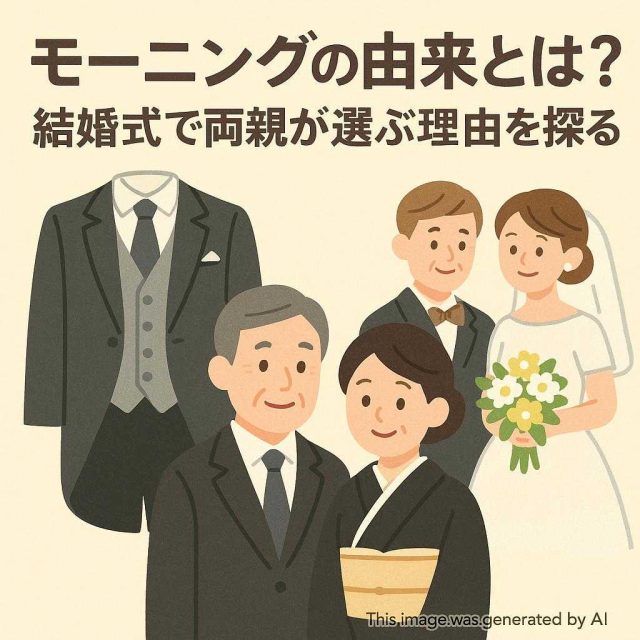モーニングの由来とは？結婚式で両親が選ぶ理由を探る