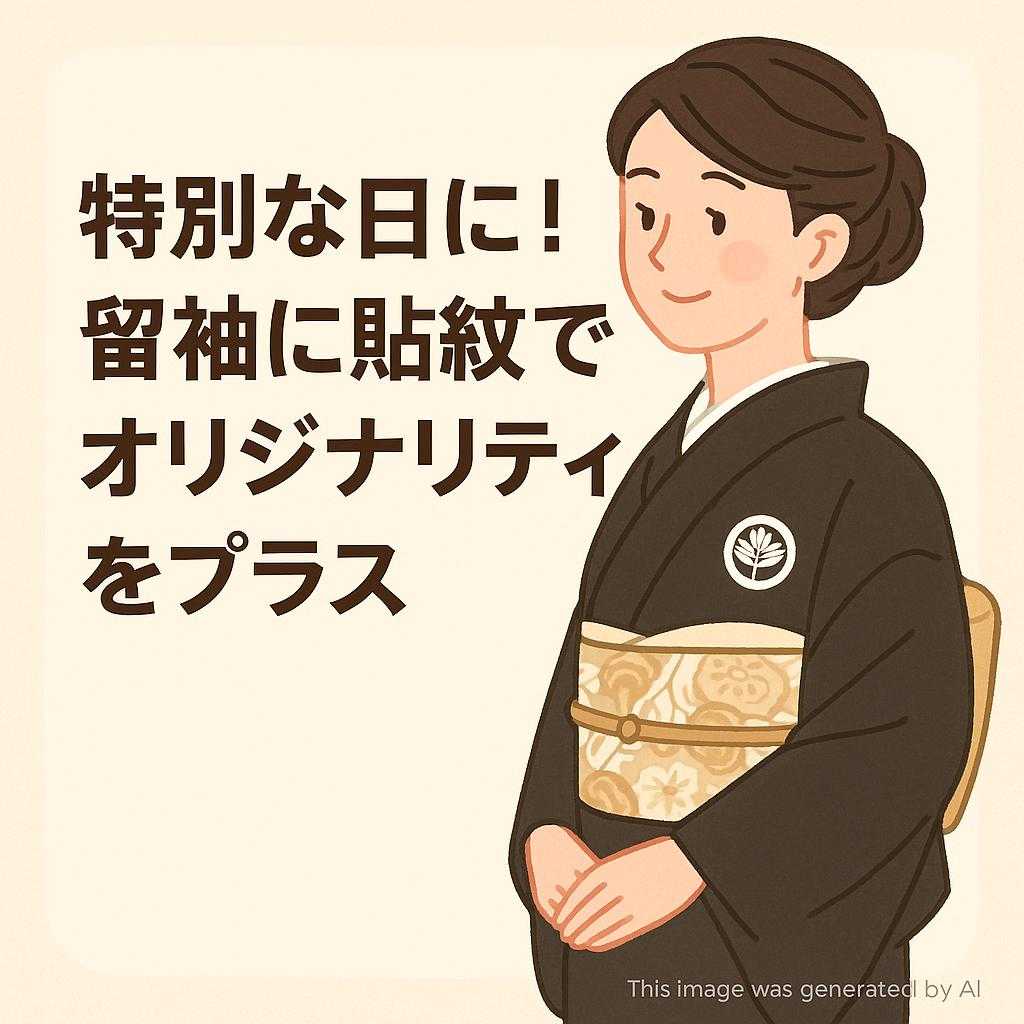 特別な日に！留袖に貼紋でオリジナリティをプラス