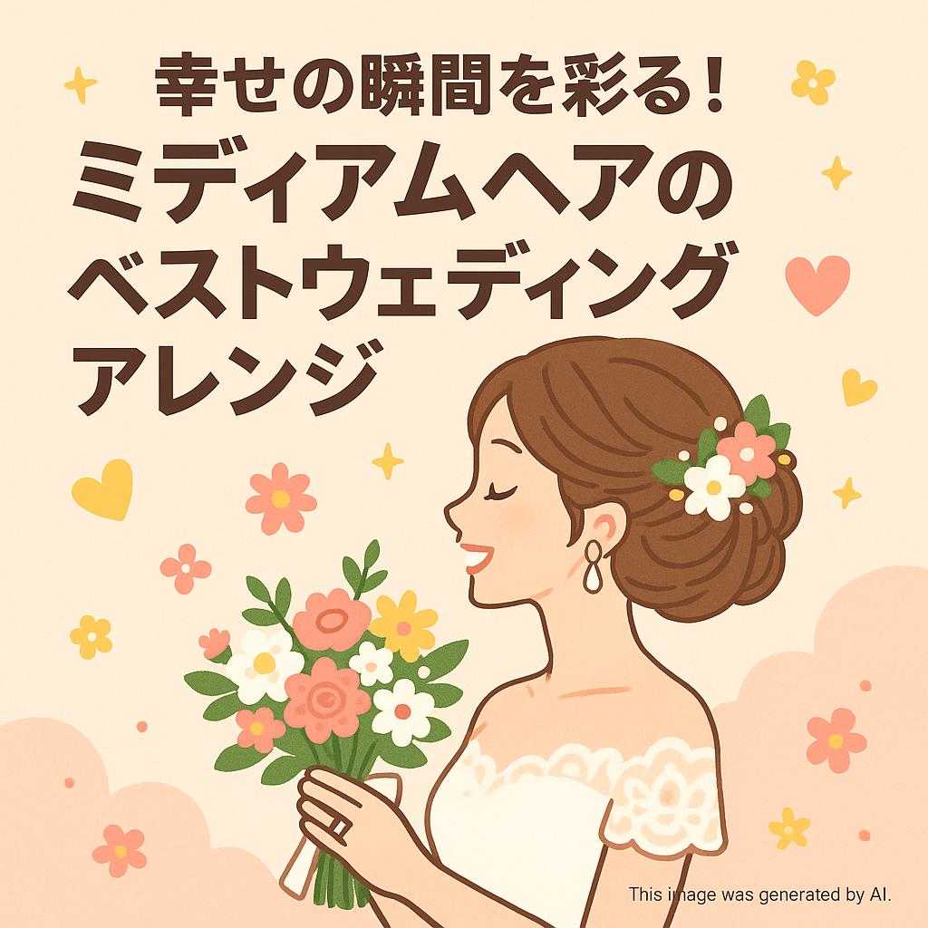 幸せの瞬間を彩る！ミディアムヘアのベストウェディングアレンジ