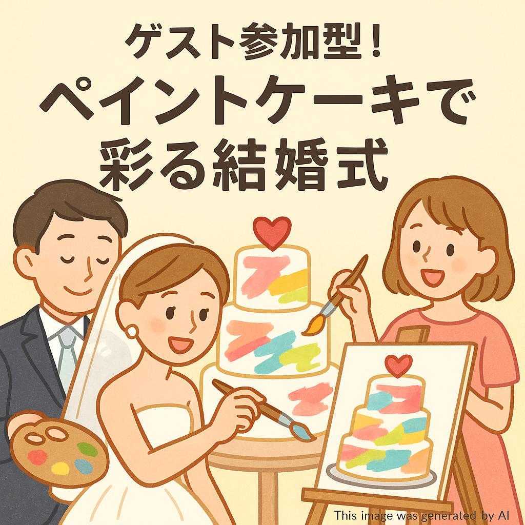 ゲスト参加型!ペイントケーキで彩る結婚式