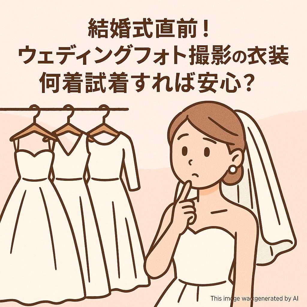 結婚式直前！ウェディングフォト撮影の衣装は何着試着すれば安心？