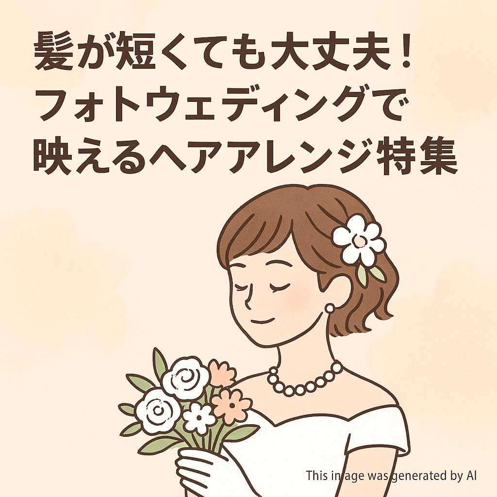 髪が短くても大丈夫！フォトウェディングで映えるヘアアレンジ特集